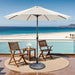 Soli 9' Outdoor Umbrella w/ Auto Tilt + 21" Round Base - Visions in Furniture (La Mirada, CA)