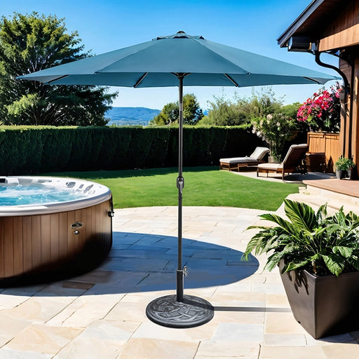 Mora 11' Outdoor Umbrella + 21" Round Base - Visions in Furniture (La Mirada, CA)