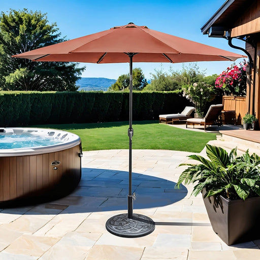 Mora 11' Outdoor Umbrella + 21" Round Base - Visions in Furniture (La Mirada, CA)