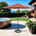 Mora 11' Outdoor Umbrella + 21" Round Base - Visions in Furniture (La Mirada, CA)