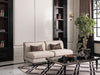 AICO La Francaise Armless Chair in Cafe/Black - Visions in Furniture (La Mirada, CA)