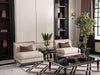 AICO La Francaise Armless Chair in Cafe/Black - Visions in Furniture (La Mirada, CA)