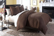AICO Leigh 3-pc King Coverlet/Duvet Set in Cocoa - Visions in Furniture (La Mirada, CA)