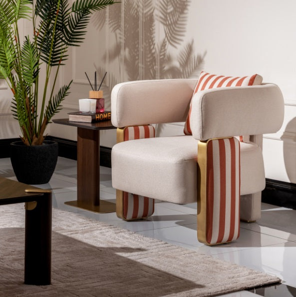 AICO Furniture Amora Chair Ash in Eggshell Walnut - Visions in Furniture (La Mirada, CA)