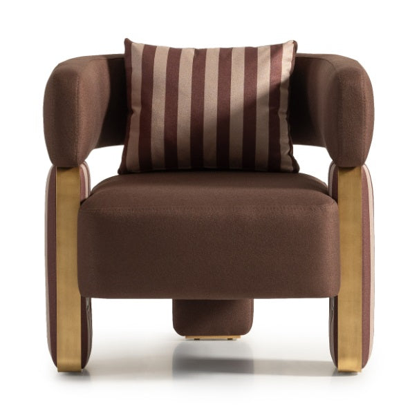 AICO Furniture Amora Chair Brown in Eggshell Walnut - Visions in Furniture (La Mirada, CA)