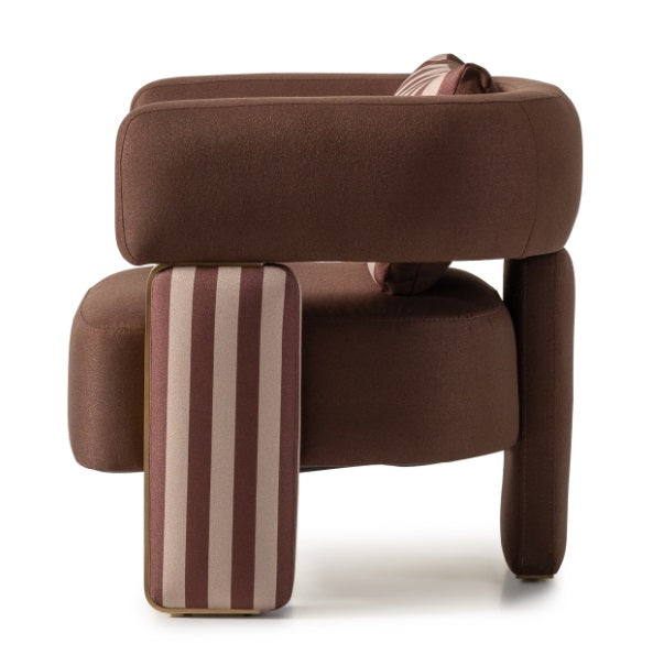 AICO Furniture Amora Chair Brown in Eggshell Walnut - Visions in Furniture (La Mirada, CA)