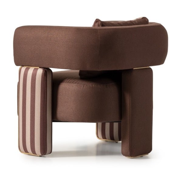 AICO Furniture Amora Chair Brown in Eggshell Walnut - Visions in Furniture (La Mirada, CA)