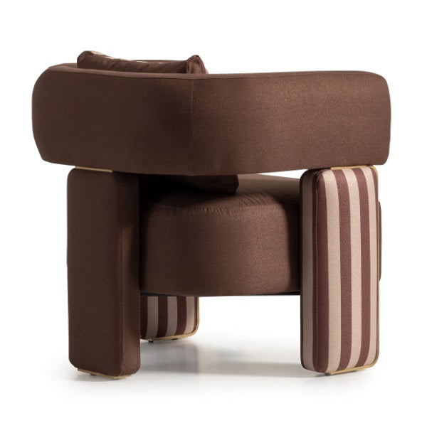 AICO Furniture Amora Chair Brown in Eggshell Walnut - Visions in Furniture (La Mirada, CA)