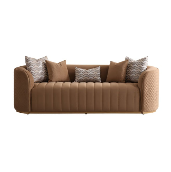 AICO Furniture Ariana Sofa in Caramel Gold - Visions in Furniture (La Mirada, CA)