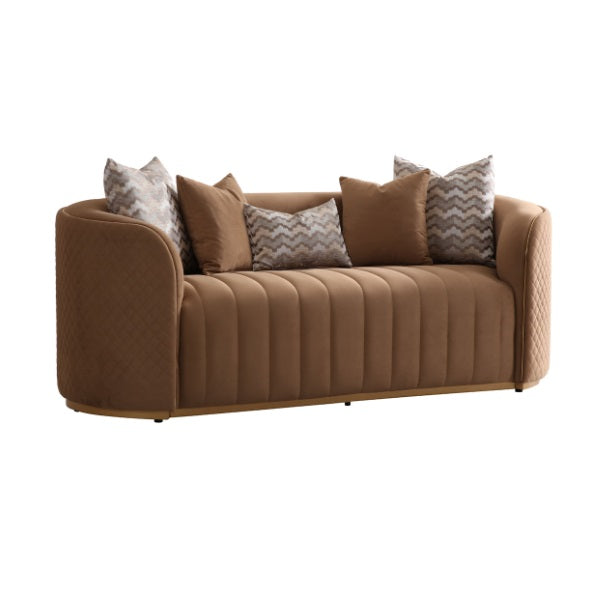 AICO Furniture Ariana Loveseat in Caramel Gold - Visions in Furniture (La Mirada, CA)