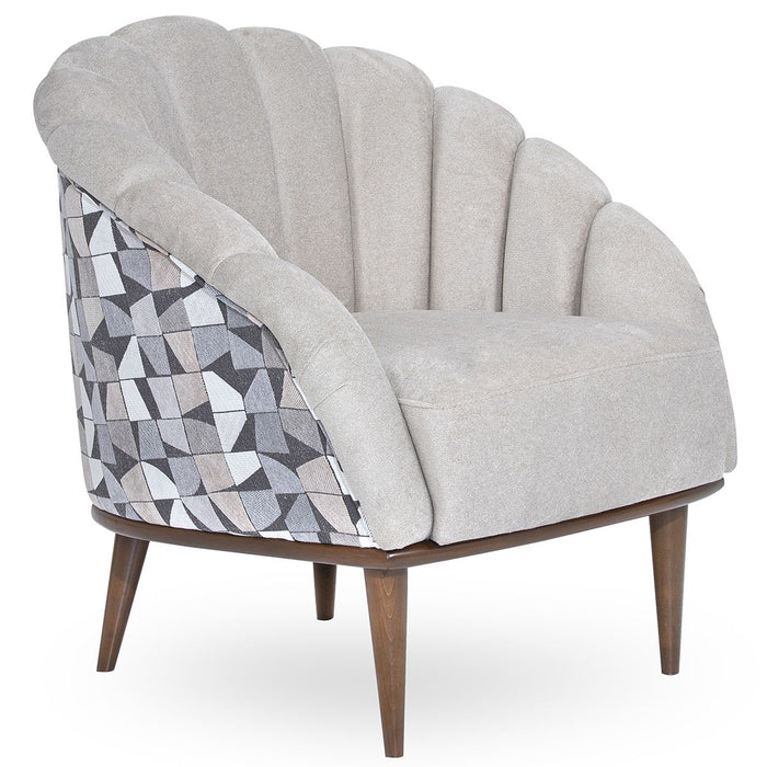 AICO Balboa Accent Chair in Warm Walnut - Visions in Furniture (La Mirada, CA)