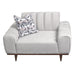 AICO Balboa Chair And A Half in Warm Walnut - Visions in Furniture (La Mirada, CA)