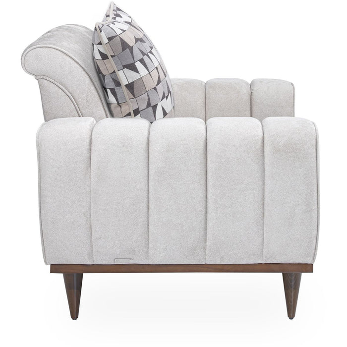 AICO Balboa Chair And A Half in Warm Walnut - Visions in Furniture (La Mirada, CA)