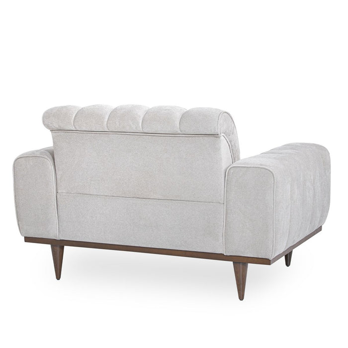 AICO Balboa Chair And A Half in Warm Walnut - Visions in Furniture (La Mirada, CA)