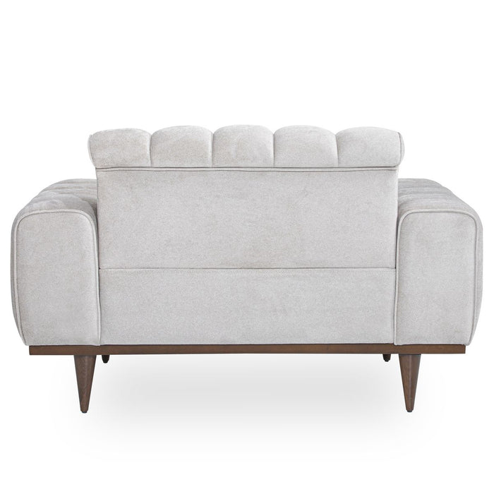 AICO Balboa Chair And A Half in Warm Walnut - Visions in Furniture (La Mirada, CA)
