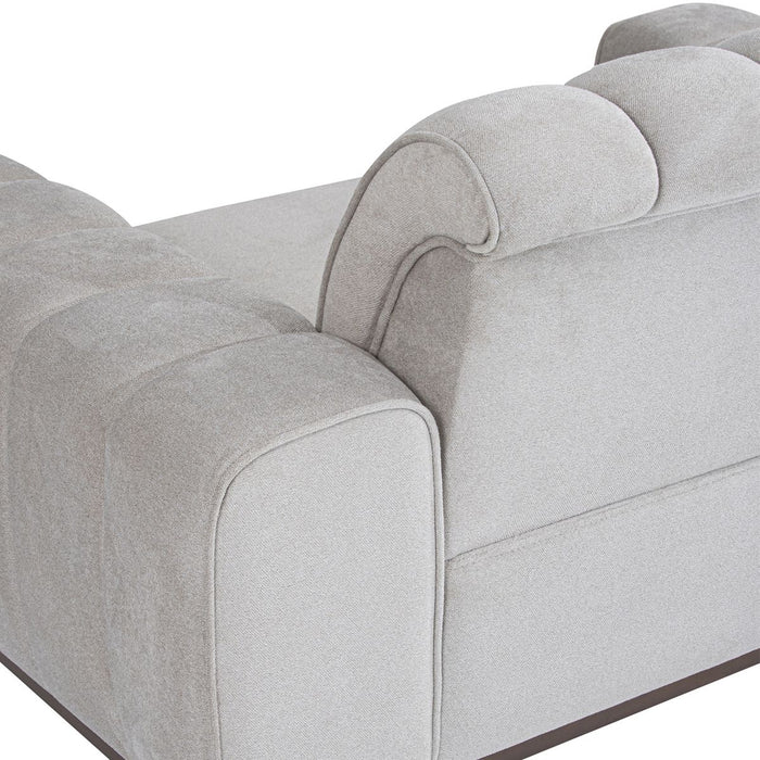 AICO Balboa Chair And A Half in Warm Walnut - Visions in Furniture (La Mirada, CA)