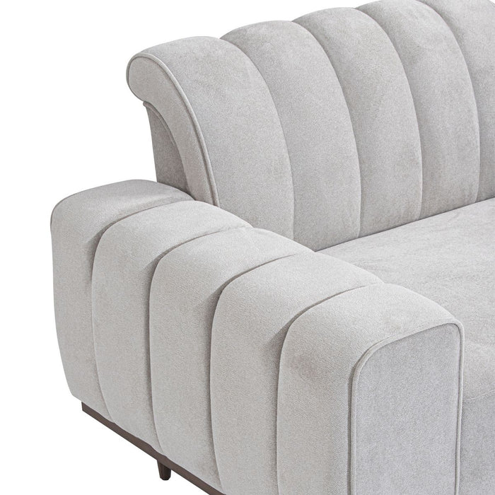 AICO Balboa Chair And A Half in Warm Walnut - Visions in Furniture (La Mirada, CA)