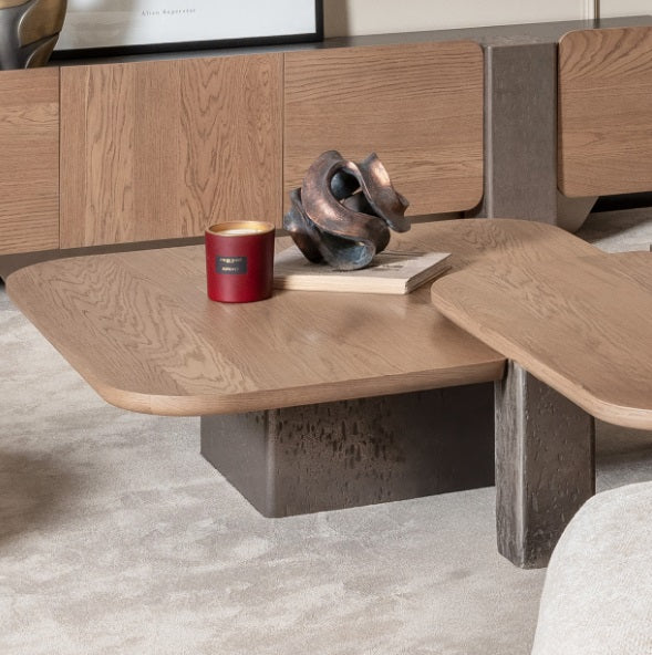 AICO Furniture Bristol Point Medium Cocktail Table in Saddle Brown - Visions in Furniture (La Mirada, CA)