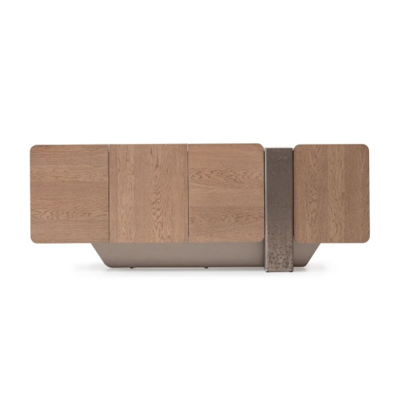 AICO Furniture Bristol Point Console Table in Saddle Brown - Visions in Furniture (La Mirada, CA)
