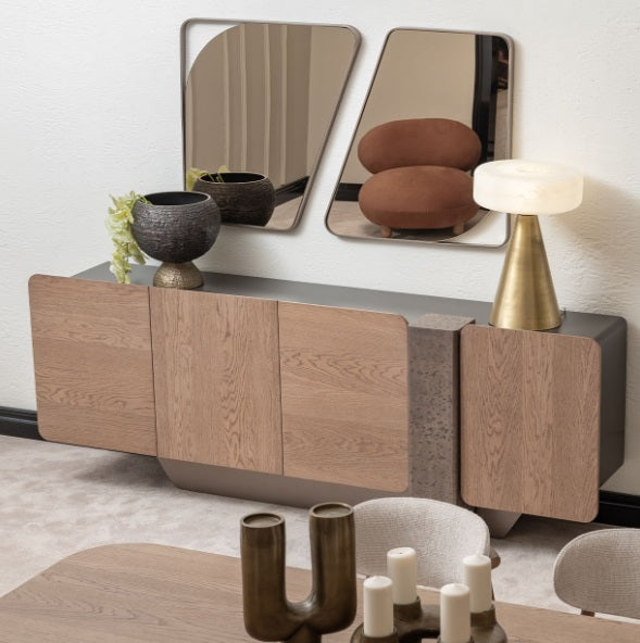 AICO Furniture Bristol Point Console Table in Saddle Brown - Visions in Furniture (La Mirada, CA)