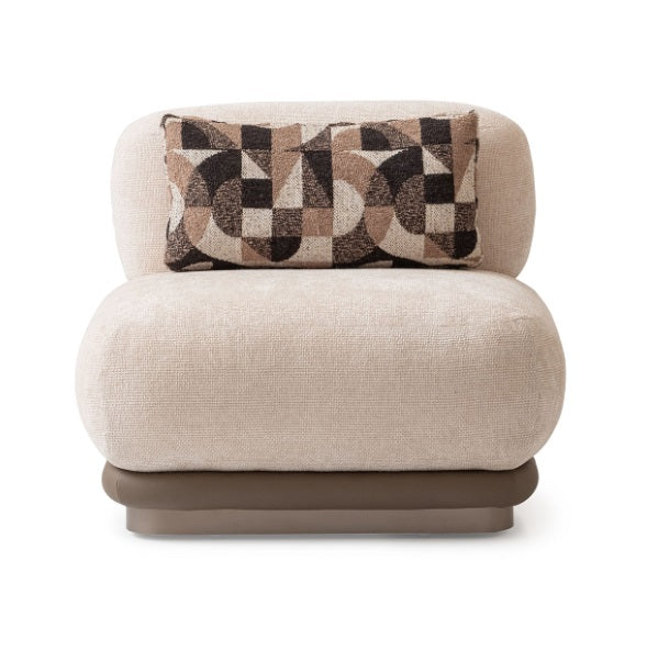 AICO Furniture Bristol Point Armless Chair in Saddle Brown - Visions in Furniture (La Mirada, CA)