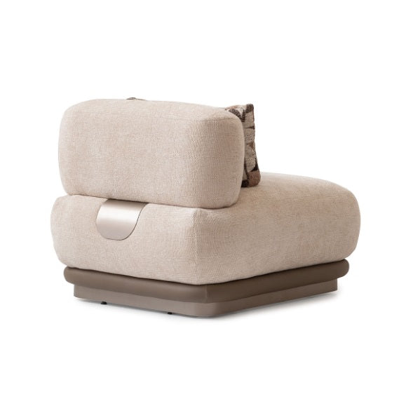AICO Furniture Bristol Point Armless Chair in Saddle Brown - Visions in Furniture (La Mirada, CA)