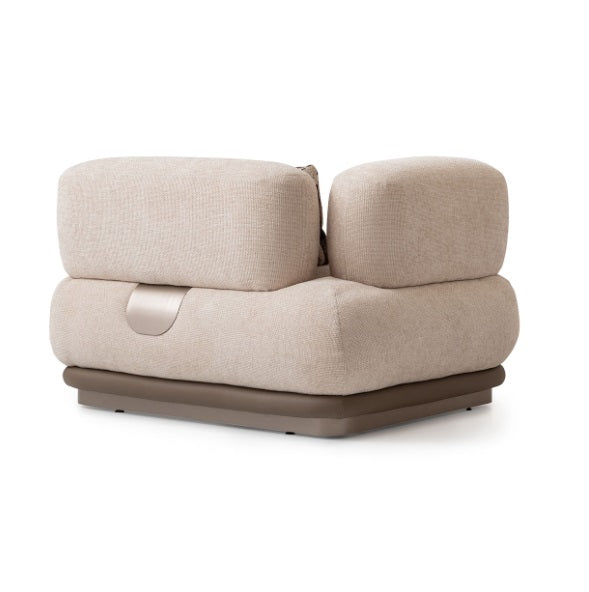 AICO Furniture Bristol Point LAF Chair in Saddle Brown - Visions in Furniture (La Mirada, CA)