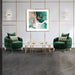 AICO Furniture Celine Chair in Emerald/Gold - Visions in Furniture (La Mirada, CA)