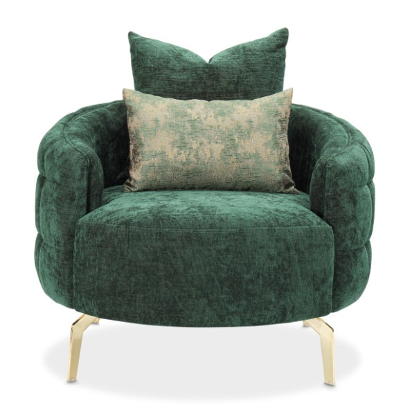 AICO Furniture Celine Chair in Emerald/Gold - Visions in Furniture (La Mirada, CA)