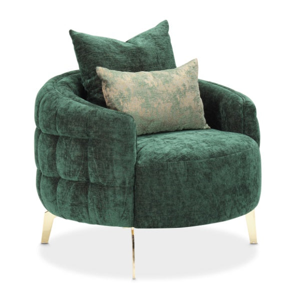 AICO Furniture Celine Chair in Emerald/Gold - Visions in Furniture (La Mirada, CA)