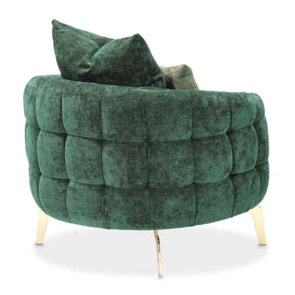 AICO Furniture Celine Chair in Emerald/Gold - Visions in Furniture (La Mirada, CA)