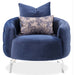 AICO Furniture Celine Chair in Indigo/Silver - Visions in Furniture (La Mirada, CA)