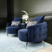 AICO Furniture Celine Chair in Indigo/Silver - Visions in Furniture (La Mirada, CA)