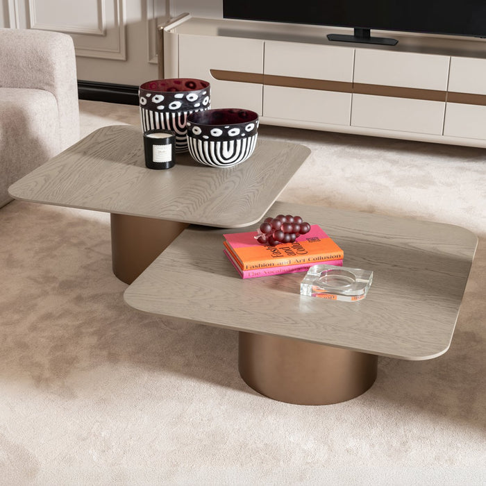 AICO Canberra Tall Cocktail Table in Brown - Visions in Furniture (La Mirada, CA)