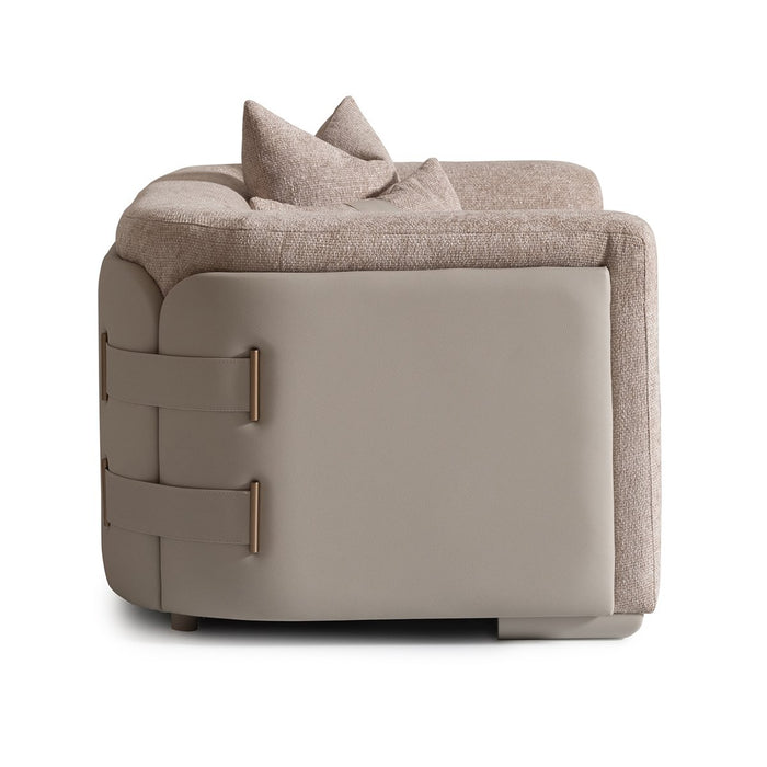 AICO Canberra Chair 1/2 in Brown - Visions in Furniture (La Mirada, CA)