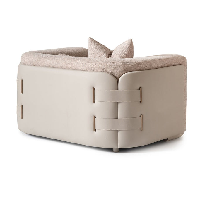 AICO Canberra Chair 1/2 in Brown - Visions in Furniture (La Mirada, CA)