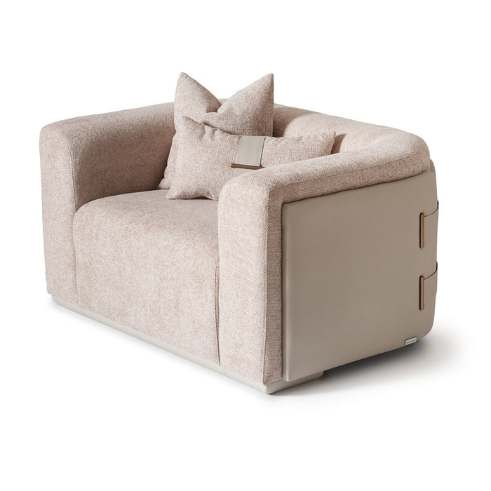 AICO Canberra Chair 1/2 in Brown - Visions in Furniture (La Mirada, CA)
