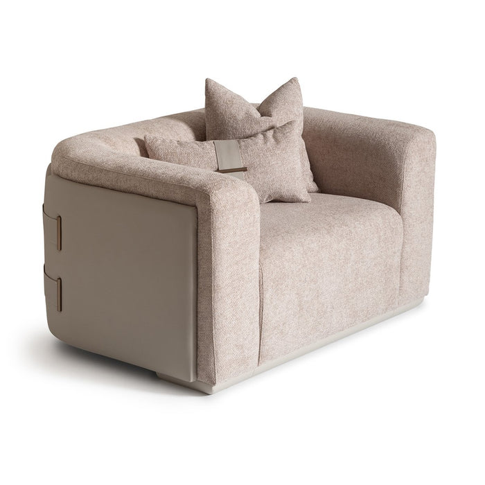 AICO Canberra Chair 1/2 in Brown - Visions in Furniture (La Mirada, CA)