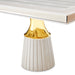 AICO Furniture Carmela Rectangular Dining Table in Shimmer Ivory - Visions in Furniture (La Mirada, CA)