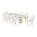 AICO Furniture Carmela Rectangular Dining Table in Shimmer Ivory - Visions in Furniture (La Mirada, CA)