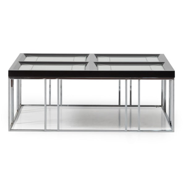 AICO Furniture Carmela Cocktail Table in Glossy Charcoal Sand - Visions in Furniture (La Mirada, CA)