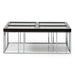 AICO Furniture Carmela Cocktail Table in Glossy Charcoal Sand - Visions in Furniture (La Mirada, CA)
