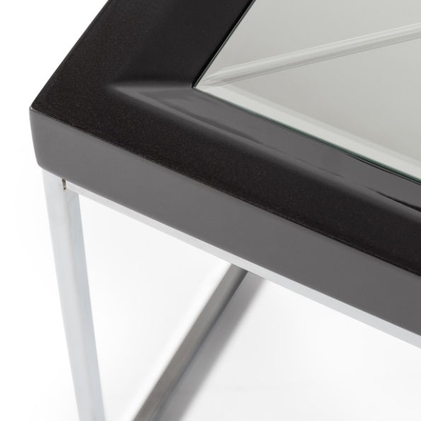 AICO Furniture Carmela Cocktail Table in Glossy Charcoal Sand - Visions in Furniture (La Mirada, CA)