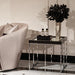 AICO Furniture Carmela End Table in Glossy Charcoal Sand - Visions in Furniture (La Mirada, CA)