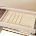 AICO Furniture Carmela Console Table in Shimmer Ivory - Visions in Furniture (La Mirada, CA)