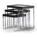 AICO Furniture Carmela Nesting Tables in Glossy Charcoal Sand - Visions in Furniture (La Mirada, CA)