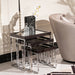 AICO Furniture Carmela Nesting Tables in Glossy Charcoal Sand - Visions in Furniture (La Mirada, CA)