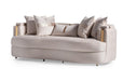 AICO Carmela Sofa Almond in Shimmer Ivory - Visions in Furniture (La Mirada, CA)