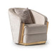 AICO Carmela Accent Chair in Shimmer Ivory - Visions in Furniture (La Mirada, CA)