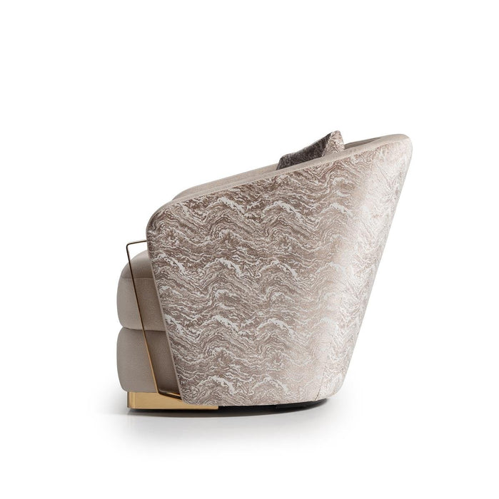AICO Carmela Accent Chair in Shimmer Ivory - Visions in Furniture (La Mirada, CA)
